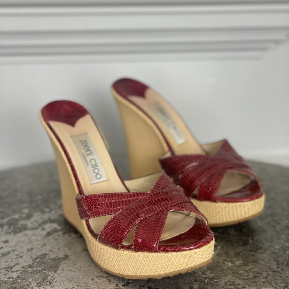 Jimmy Choo Red Wedges sz 39